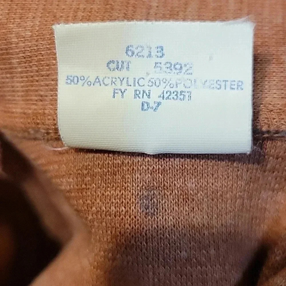 Vintage Sears Roebuck 80's Button Up Jacket Size 14 Light Rust - Picture 11 of 13